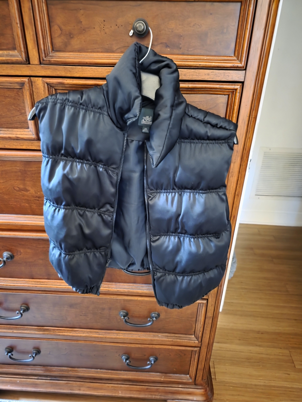 Women's Black Quilted Puffer Vest for